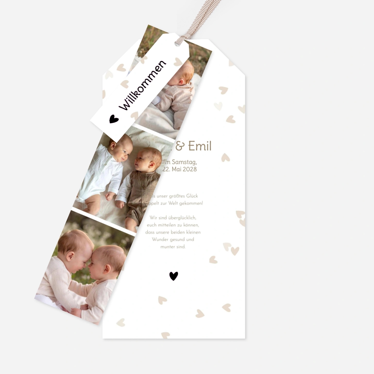 Geburtskarte Doppeltes Glück