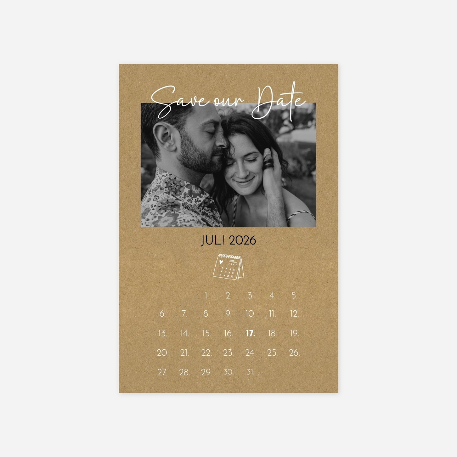 Save-the-Date Karte Doodles