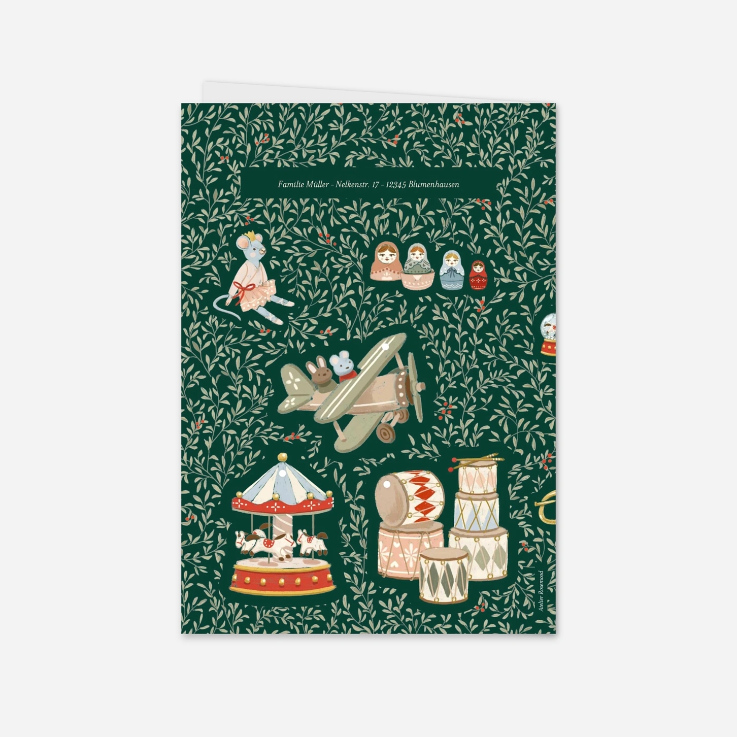 Weihnachtskarte DIY Weihnachtskugel