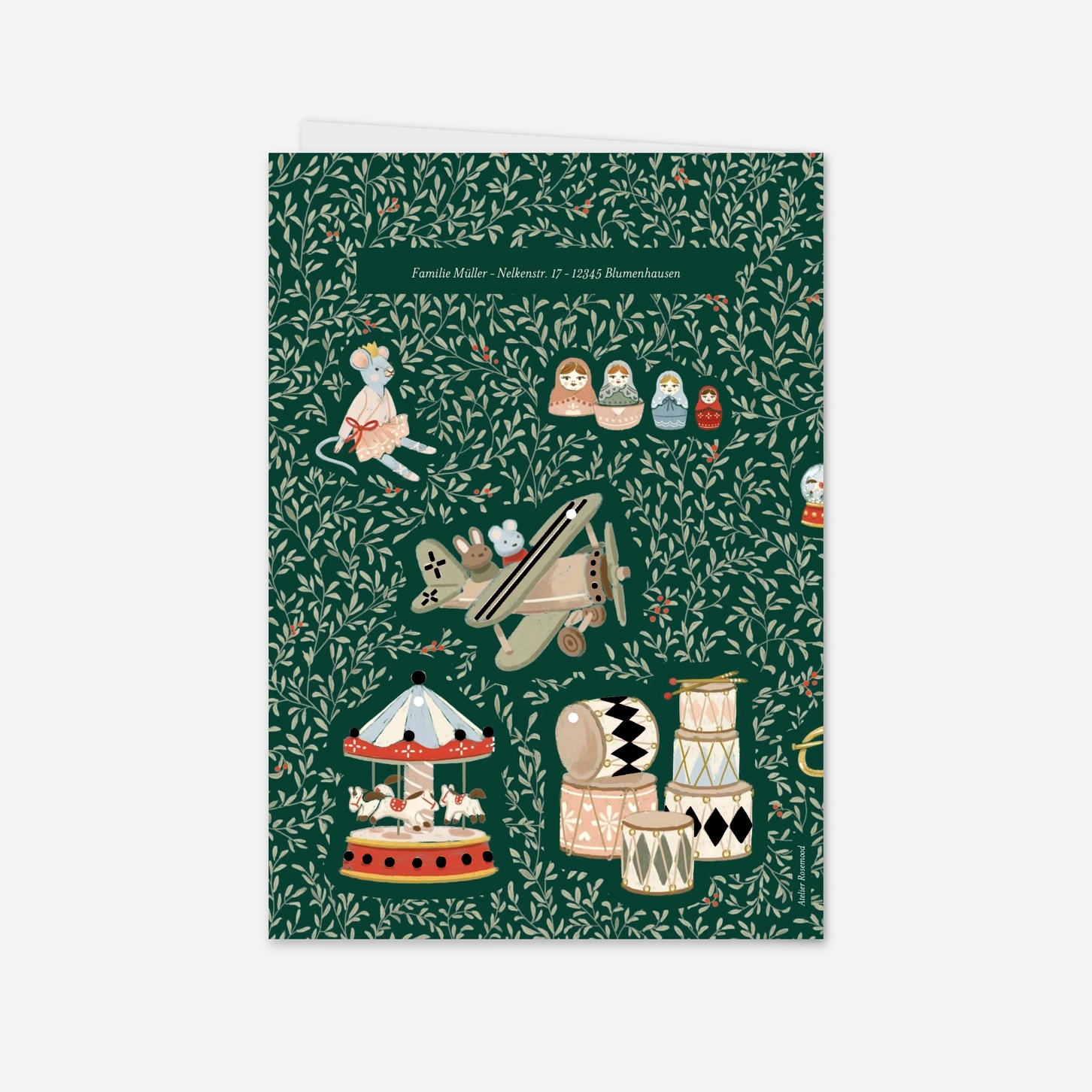 Weihnachtskarte DIY Weihnachtskugel