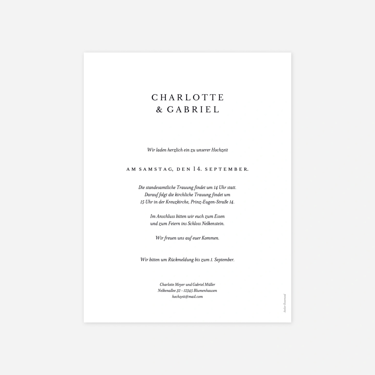 Hochzeitseinladung Ewiges Band