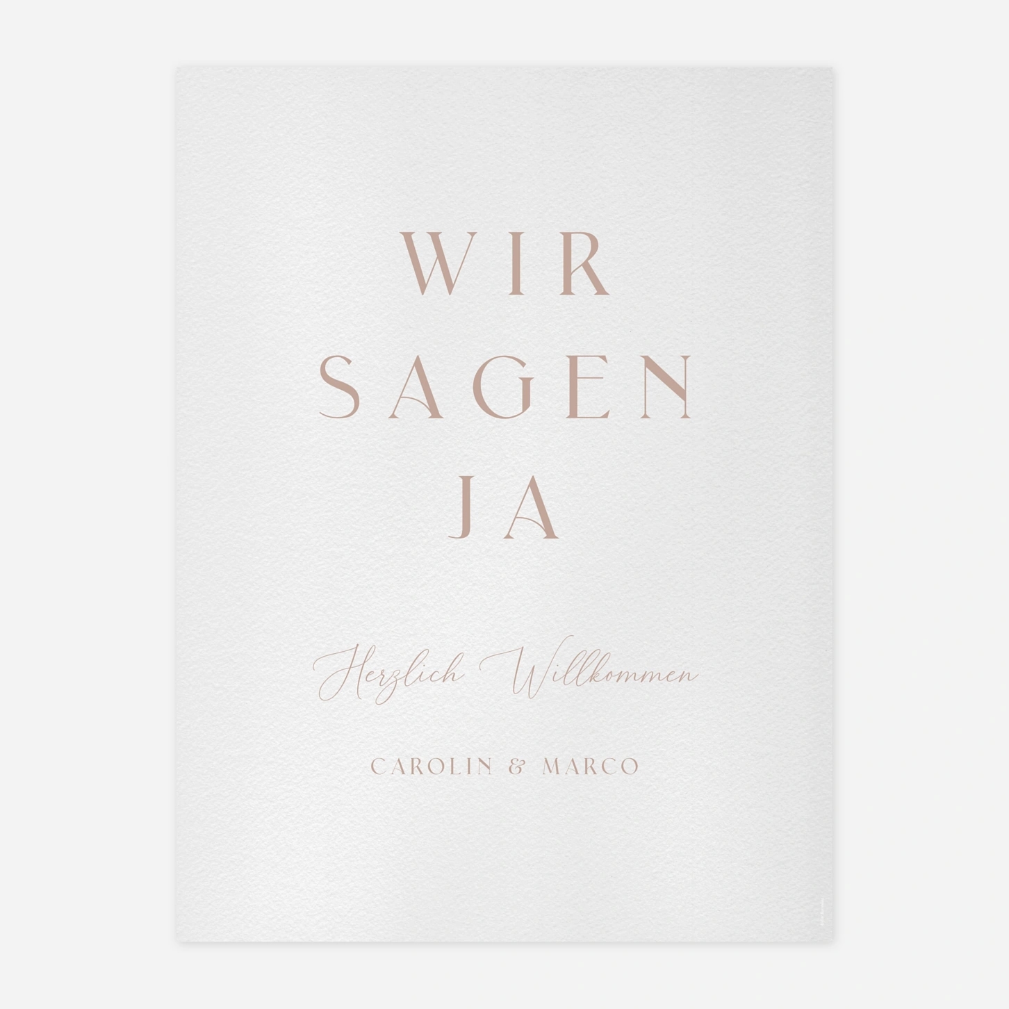 Willkommensschild Endlich Wir