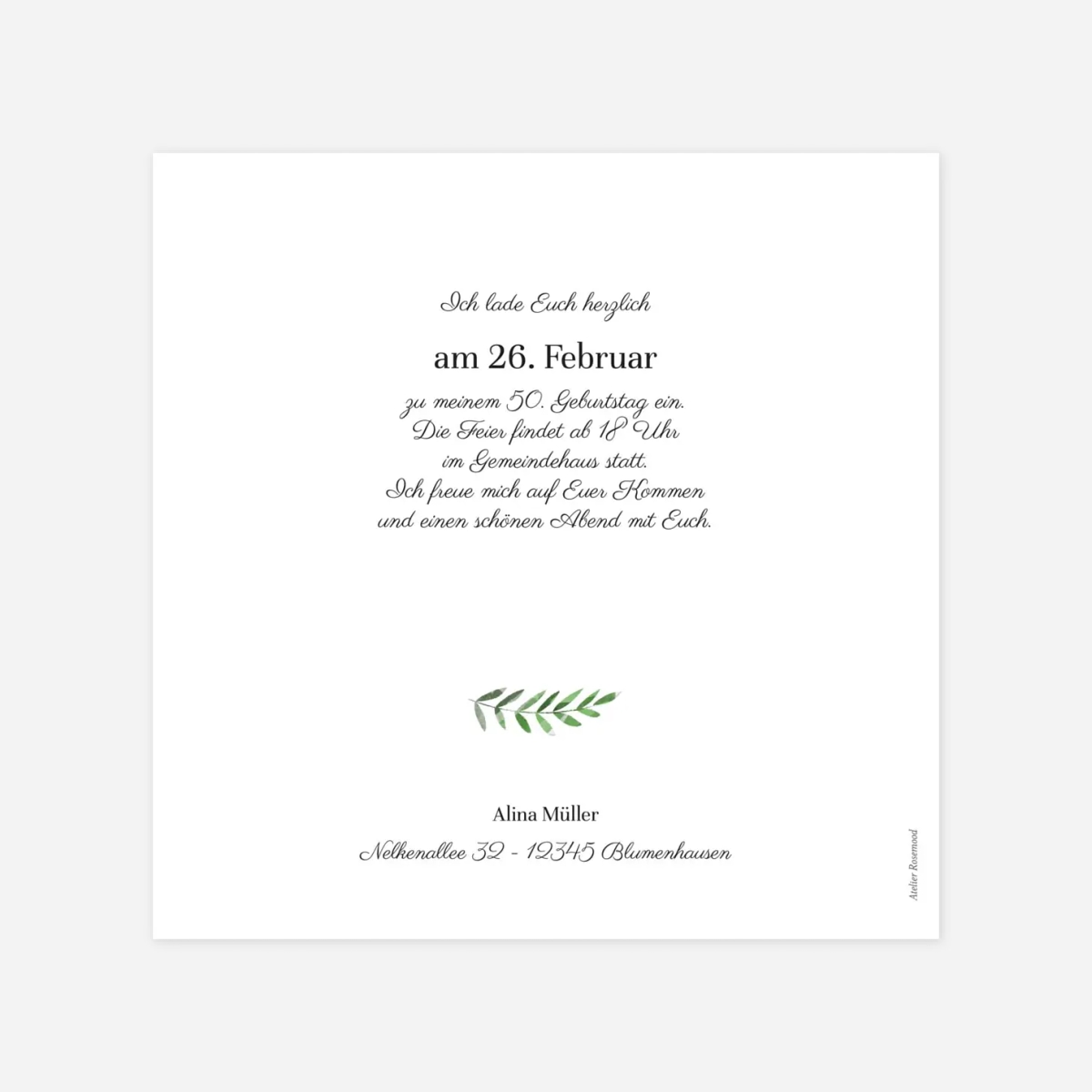 Geburtstagseinladung Efeuzauber