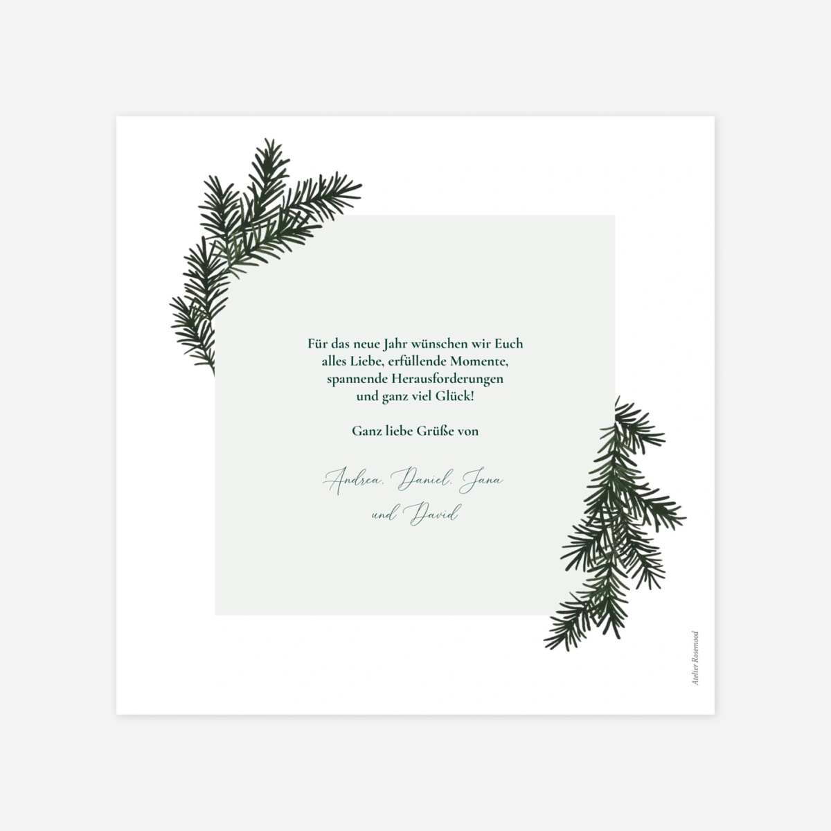 Weihnachtskarte Elegant Greetings