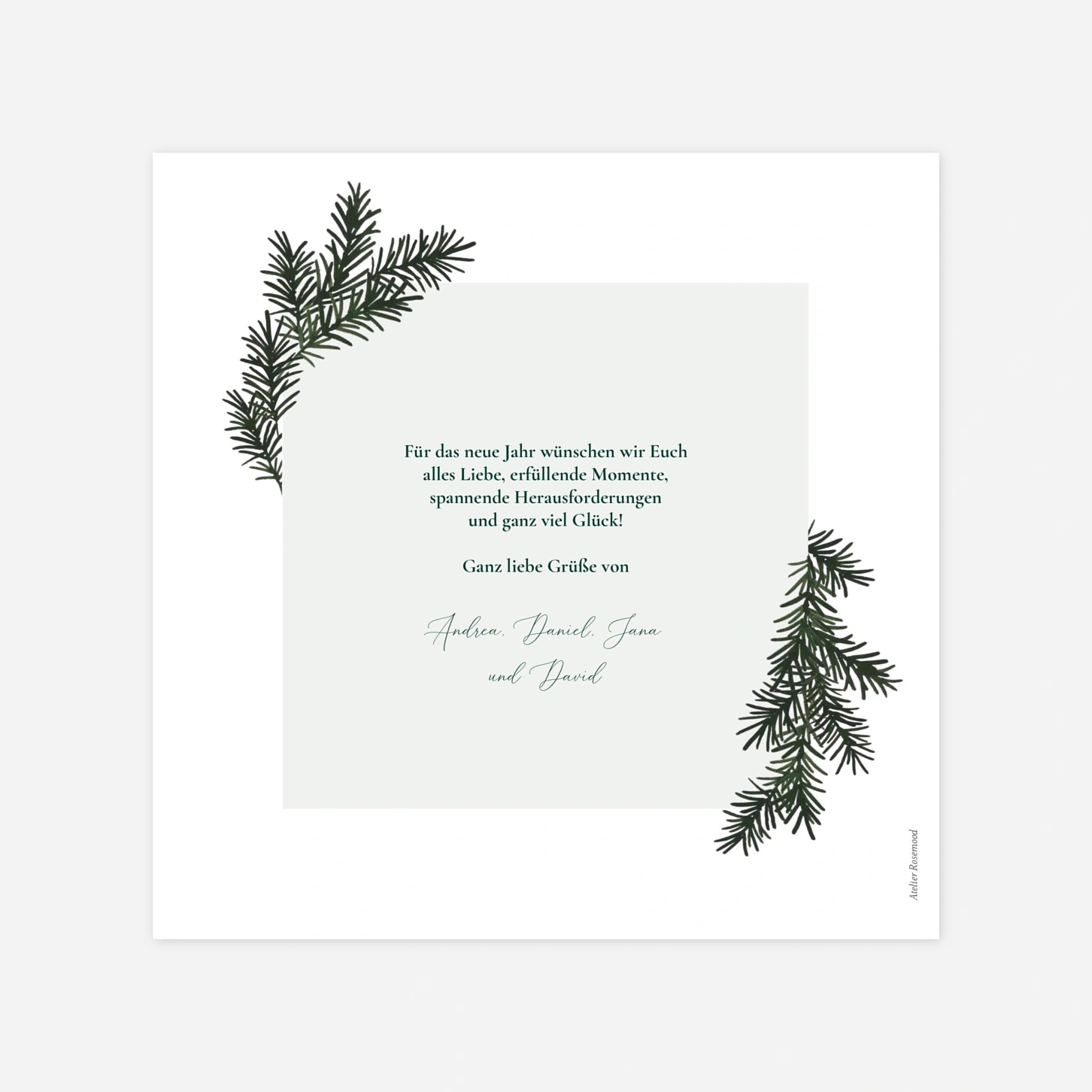 Weihnachtskarte Elegant Greetings