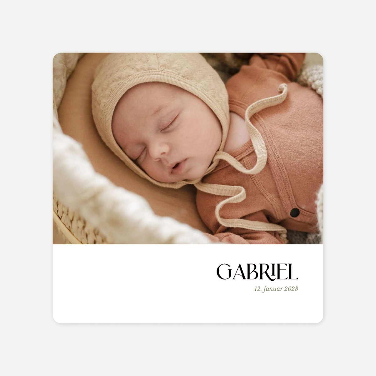 Geburtskarte Einzigartig