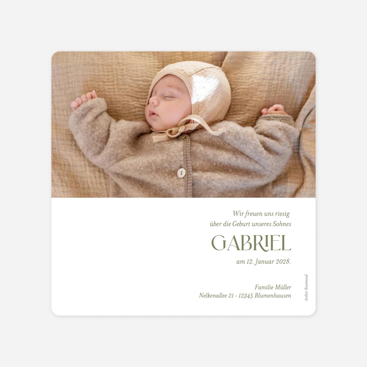 Geburtskarte Einzigartig