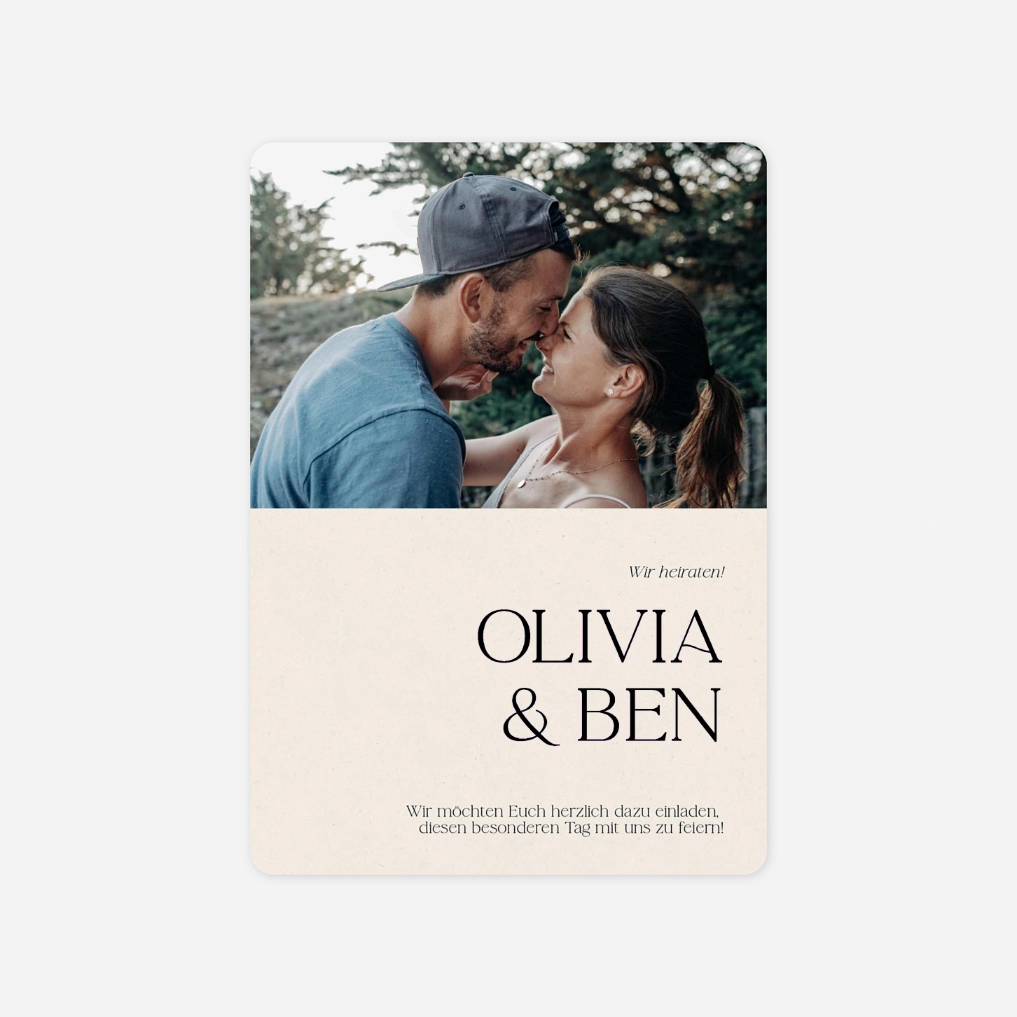 Hochzeitseinladung Ein Tag