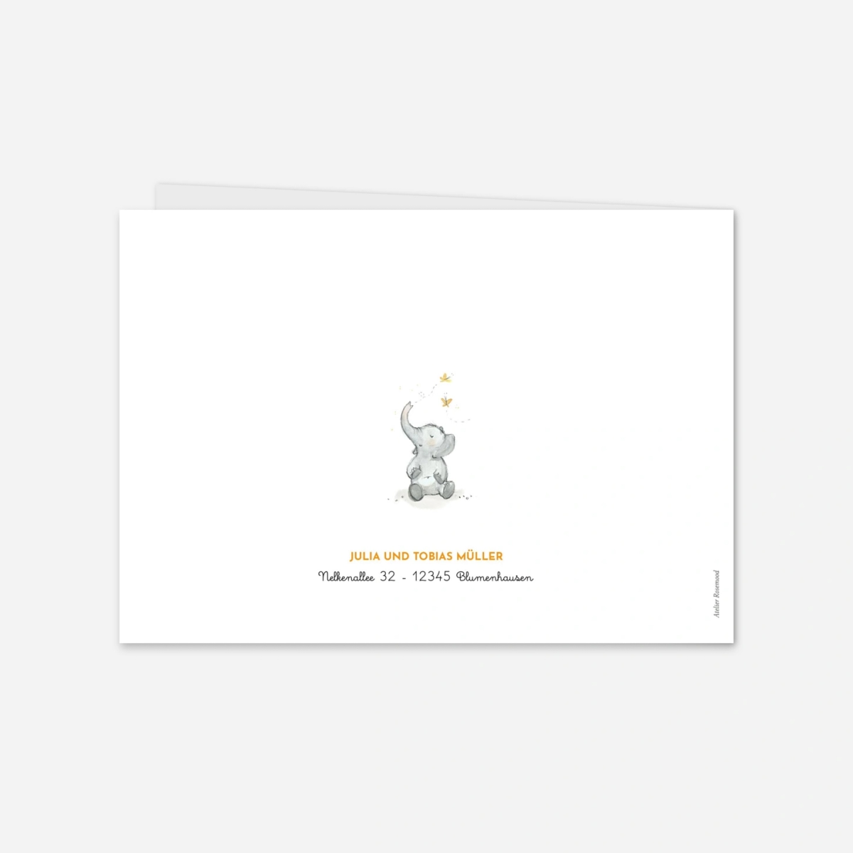 Geburtskarte Elefanten