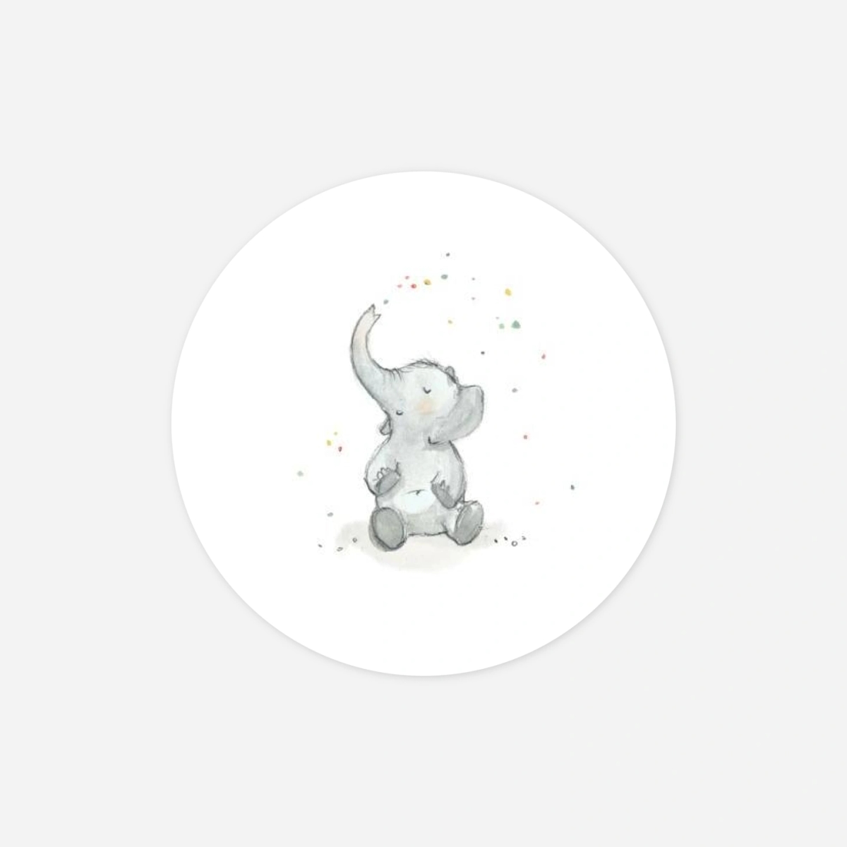 Aufkleber (Gastgeschenk) Elefanten