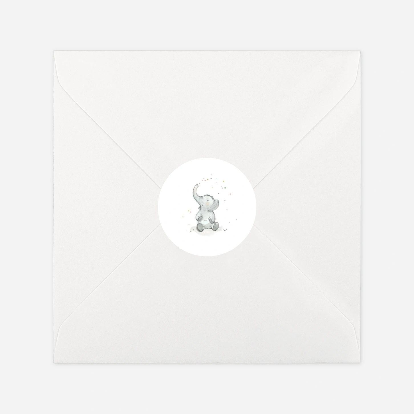 Aufkleber (Gastgeschenk) Elefanten