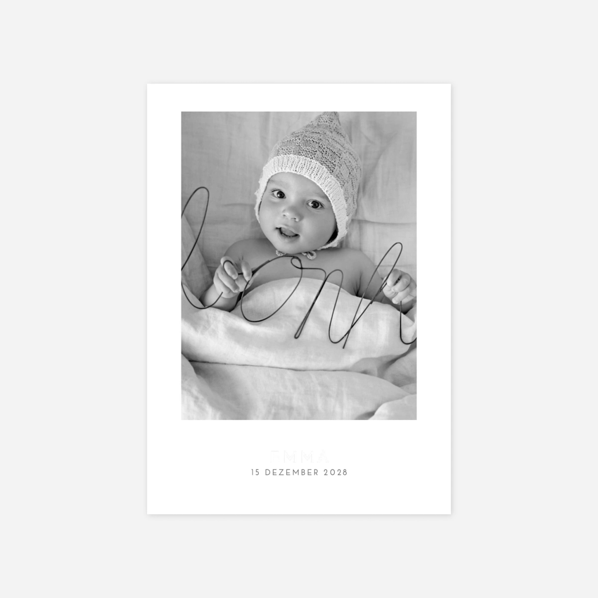 Geburtskarte Elegant 1 Foto