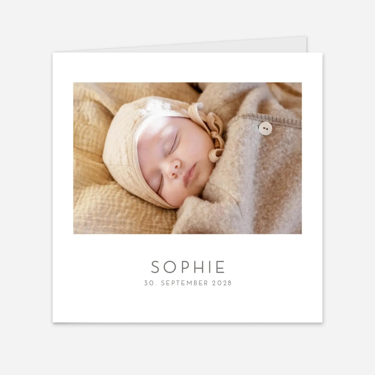 Geburtskarte Elegant 4 Fotos