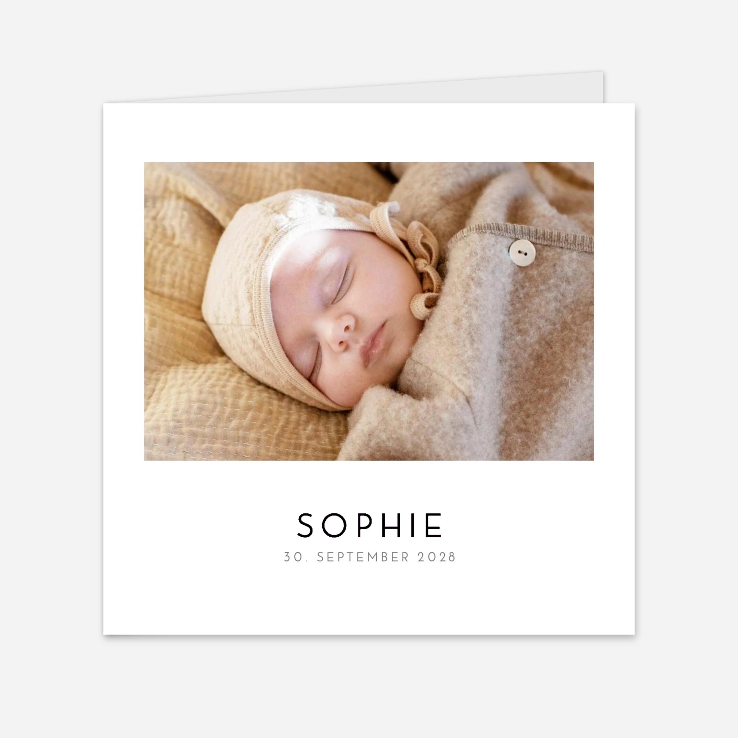 Geburtskarte Elegant 4 Fotos