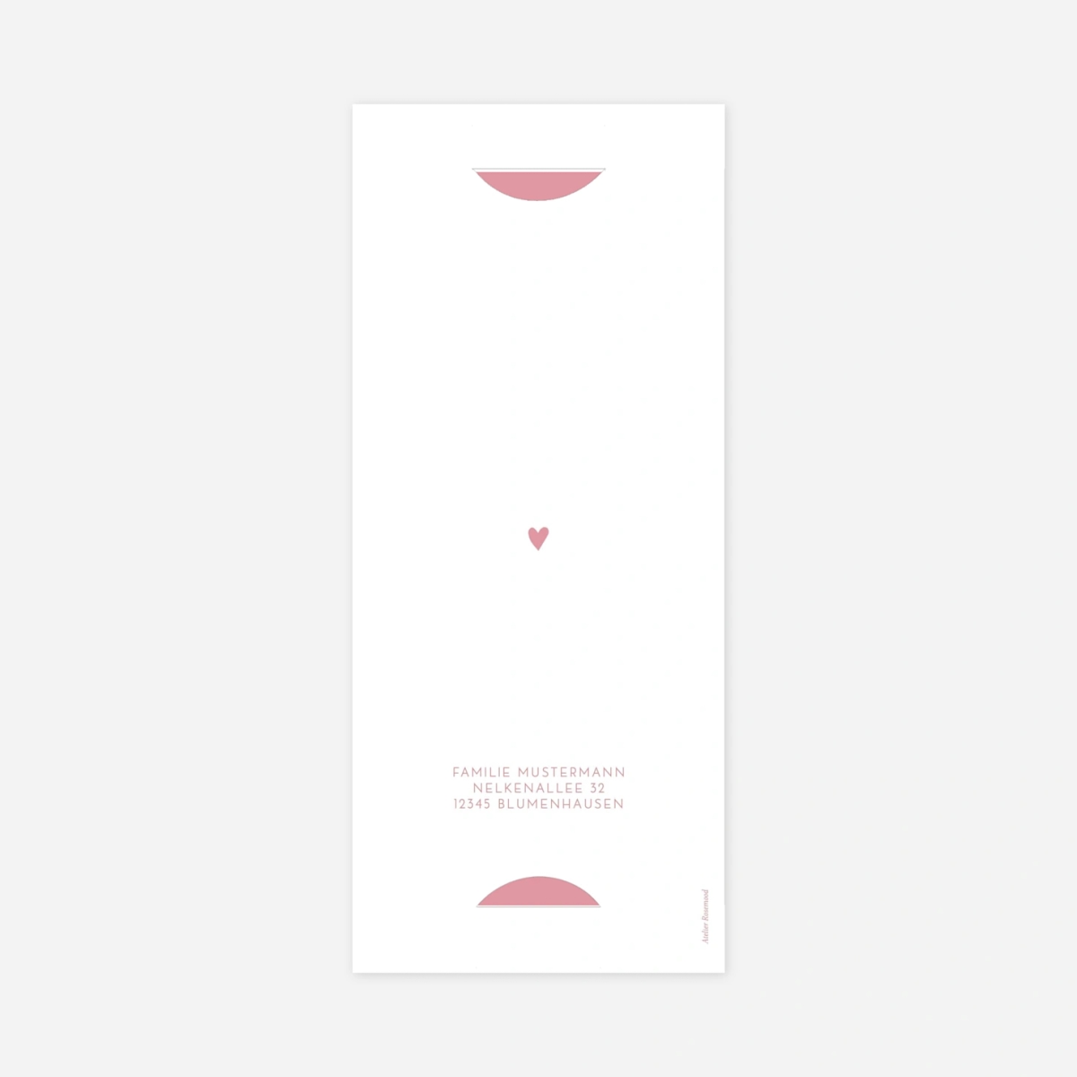 Kommunionseinladung Elegant Herz