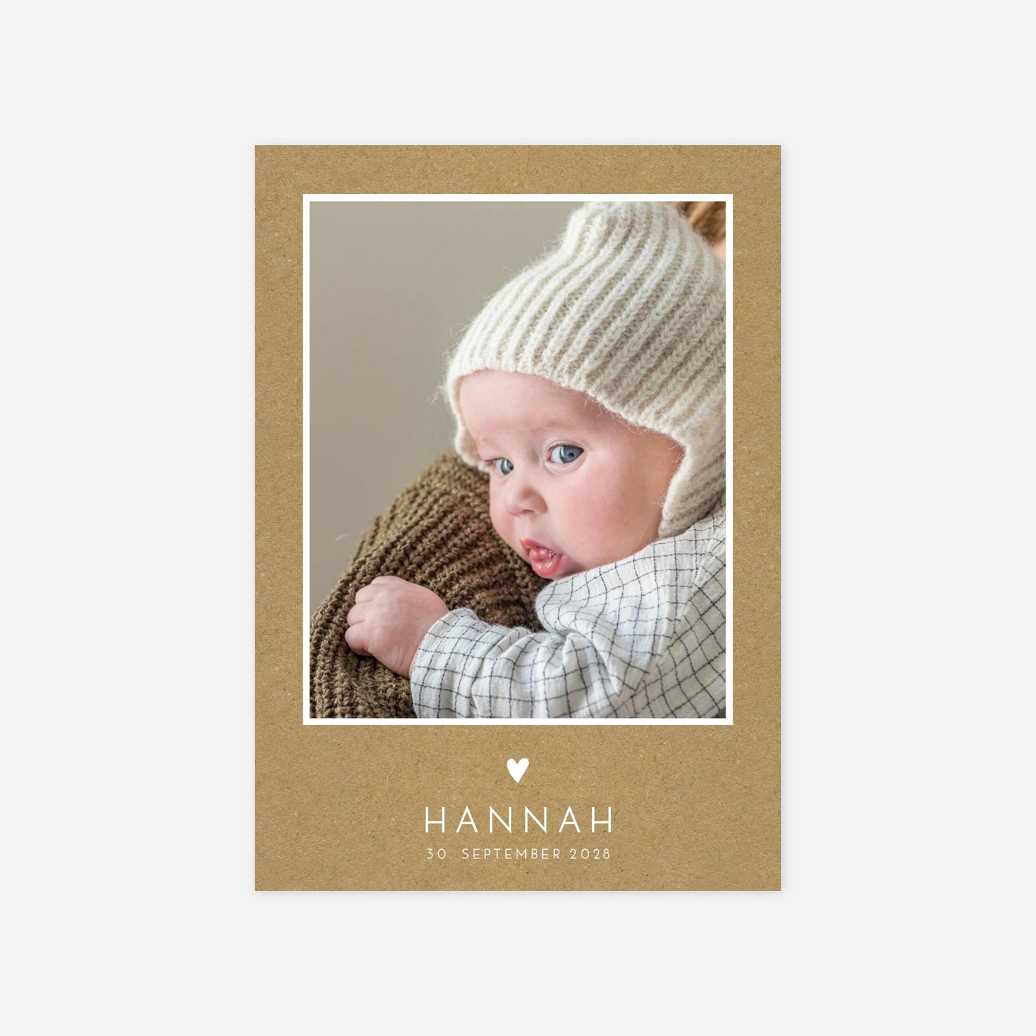 Geburtskarte Elegant Herz