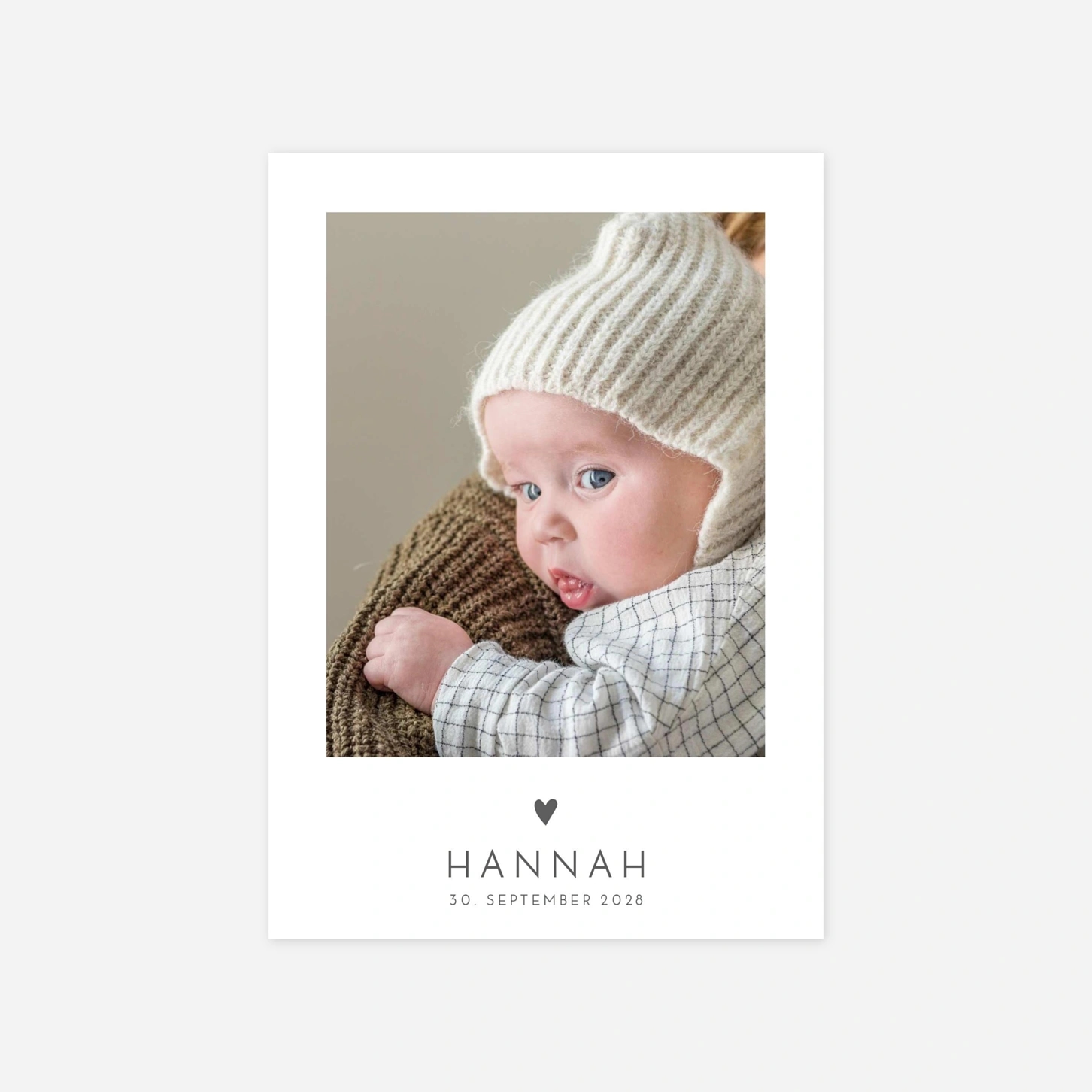 Geburtskarte Elegant Herz