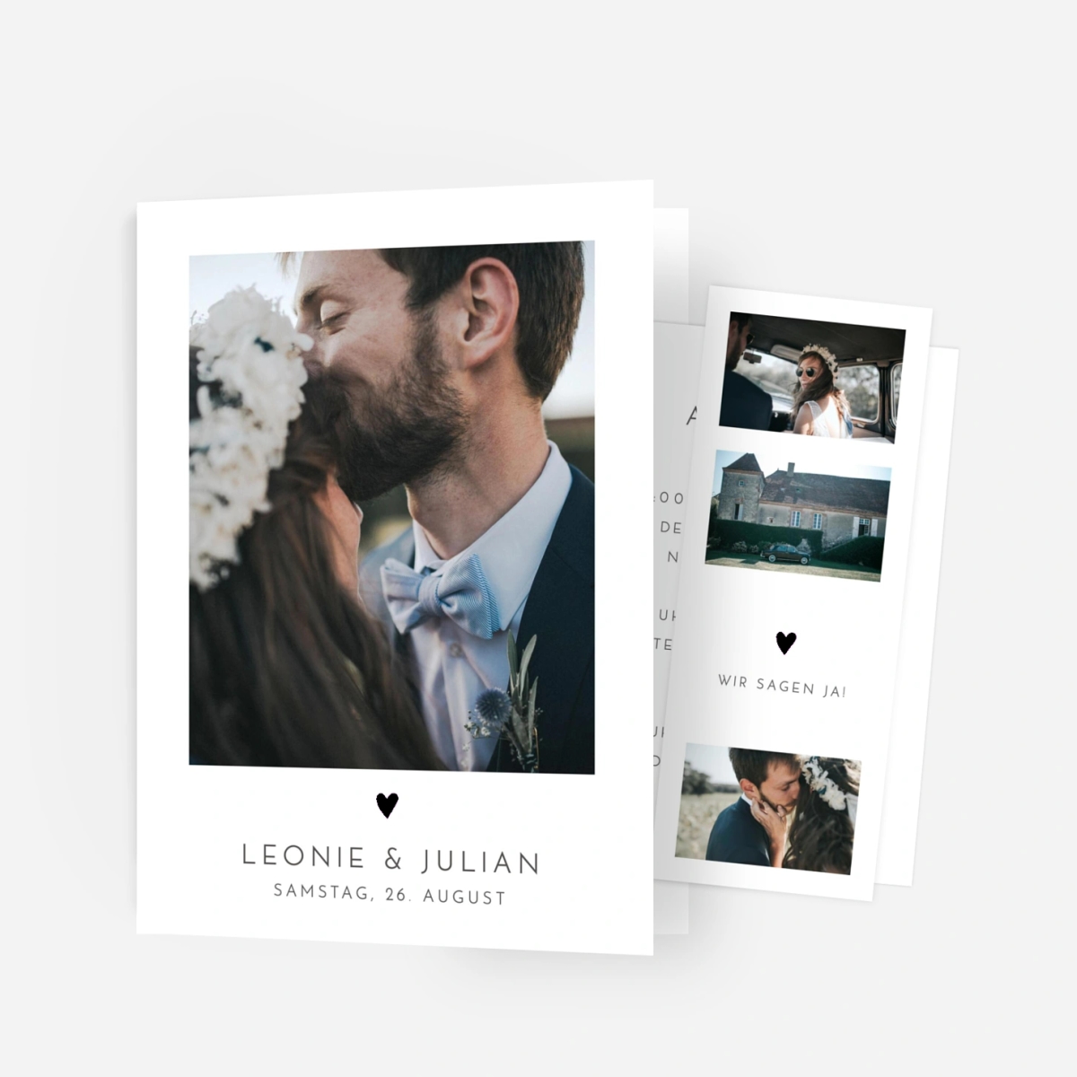 Hochzeitseinladung Elegant Herz