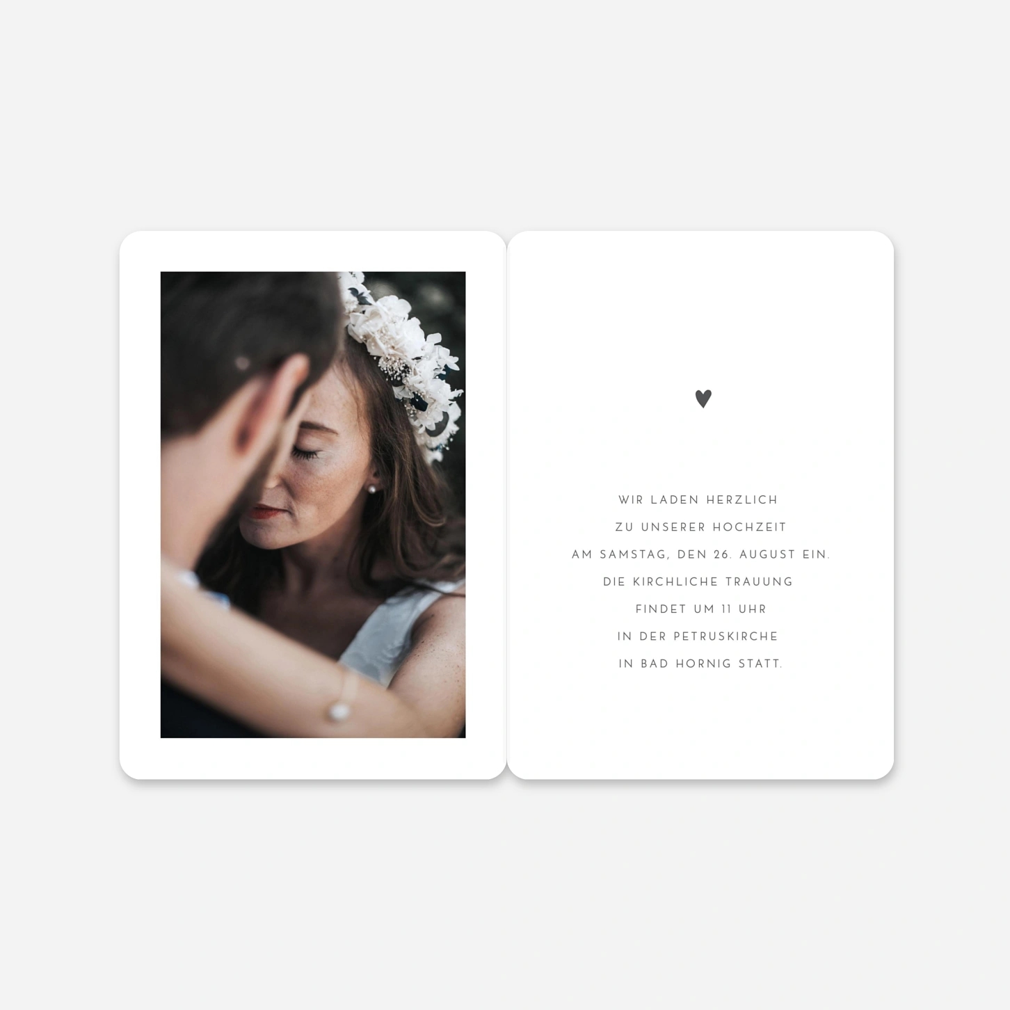 Hochzeitseinladung Elegant Herz