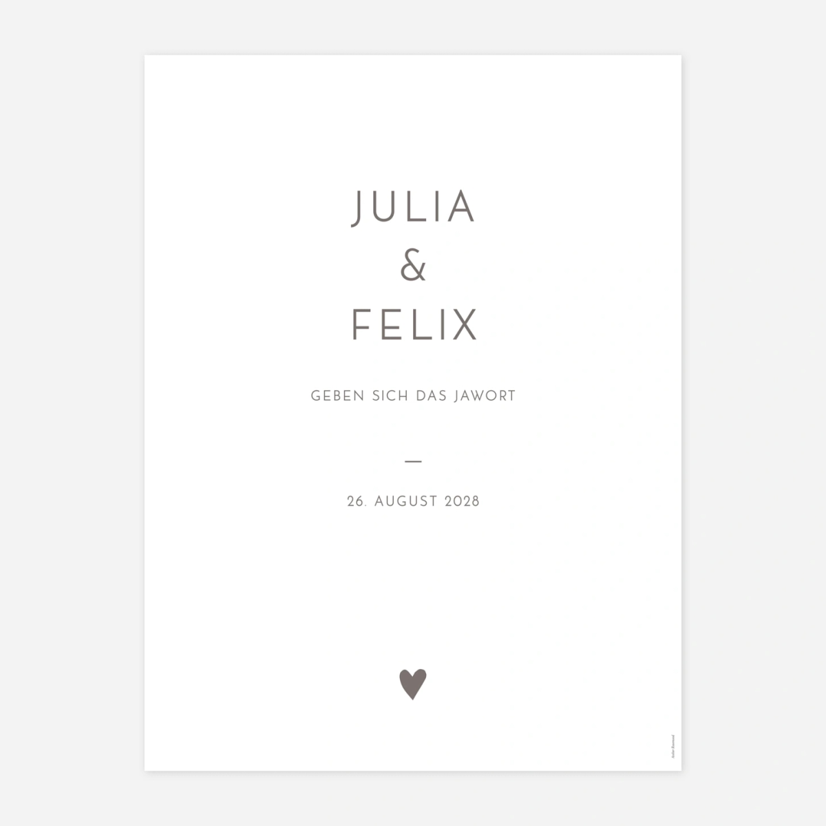 Willkommensschild Elegant Herz