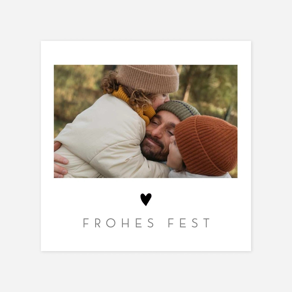 Weihnachtskarte Elegant Herz