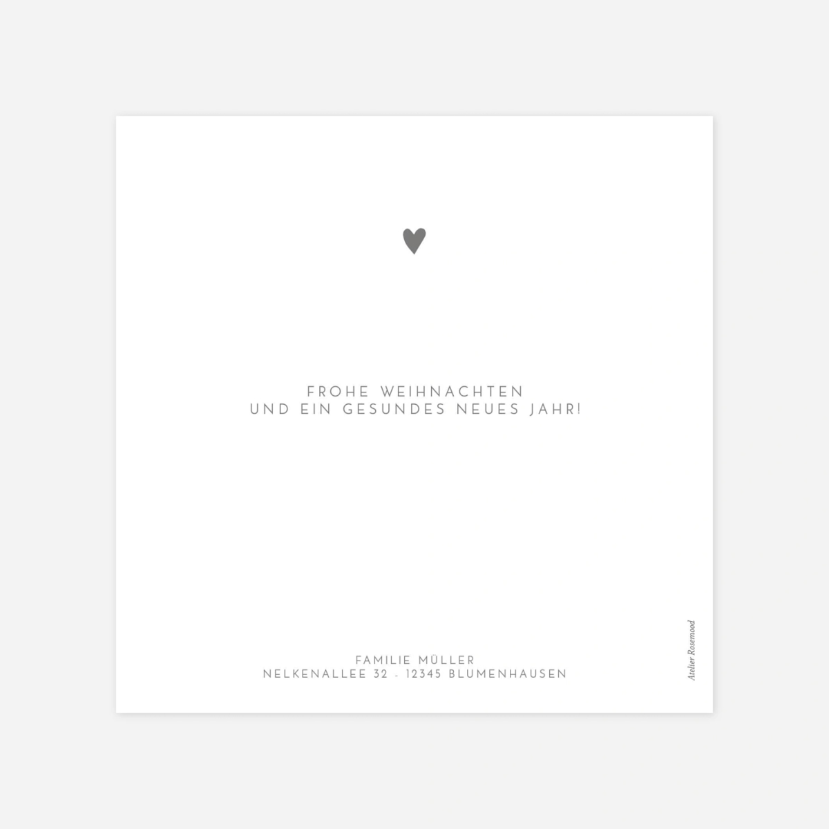 Weihnachtskarte Elegant Herz