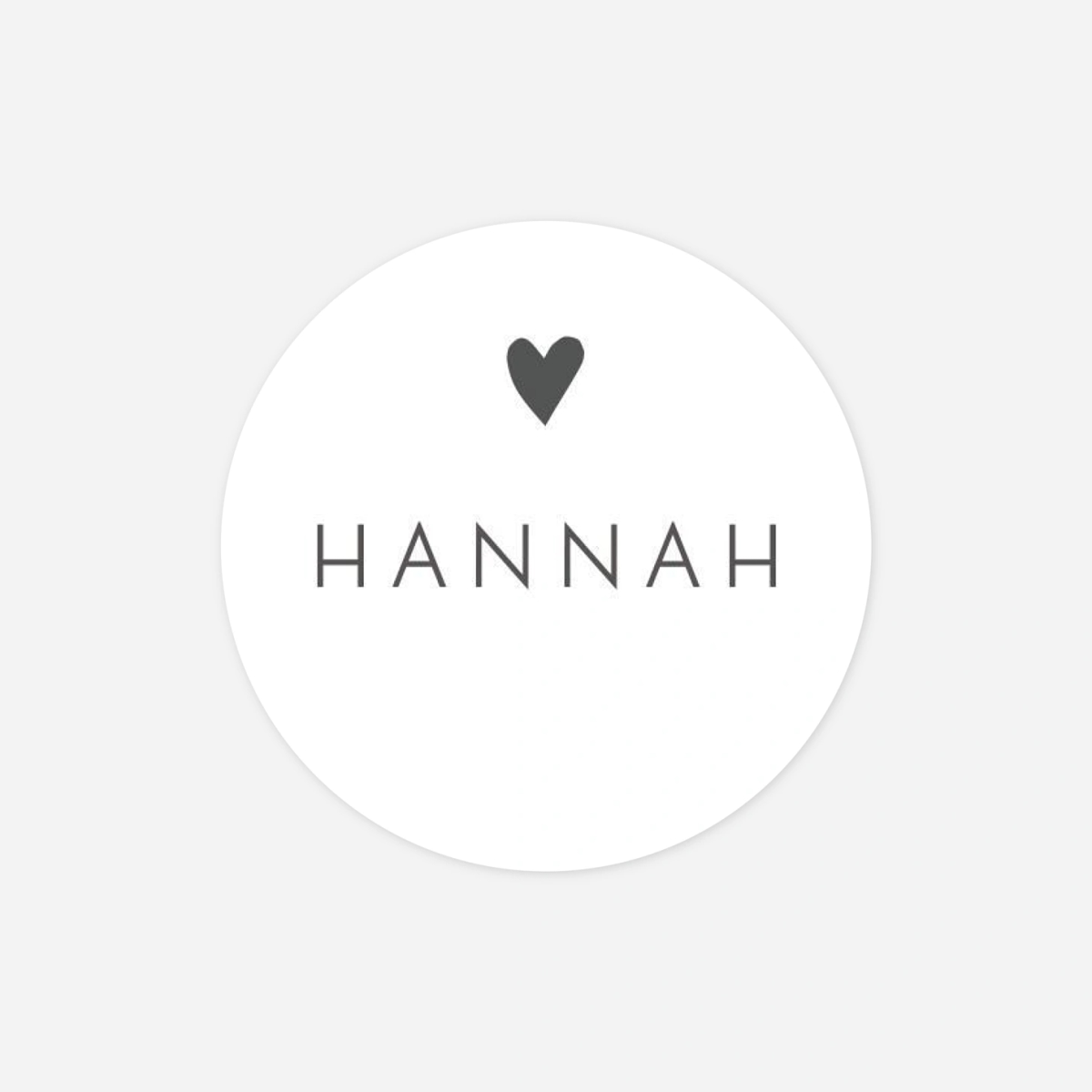 Aufkleber Taufe Elegant Herz