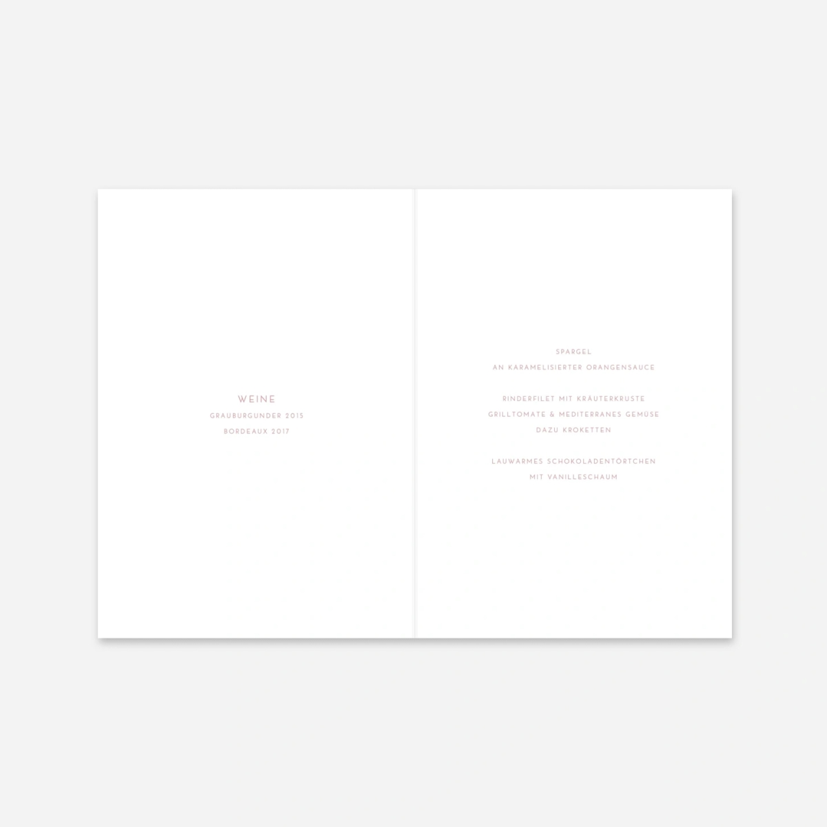 Menükarte Taufe Elegant Herz