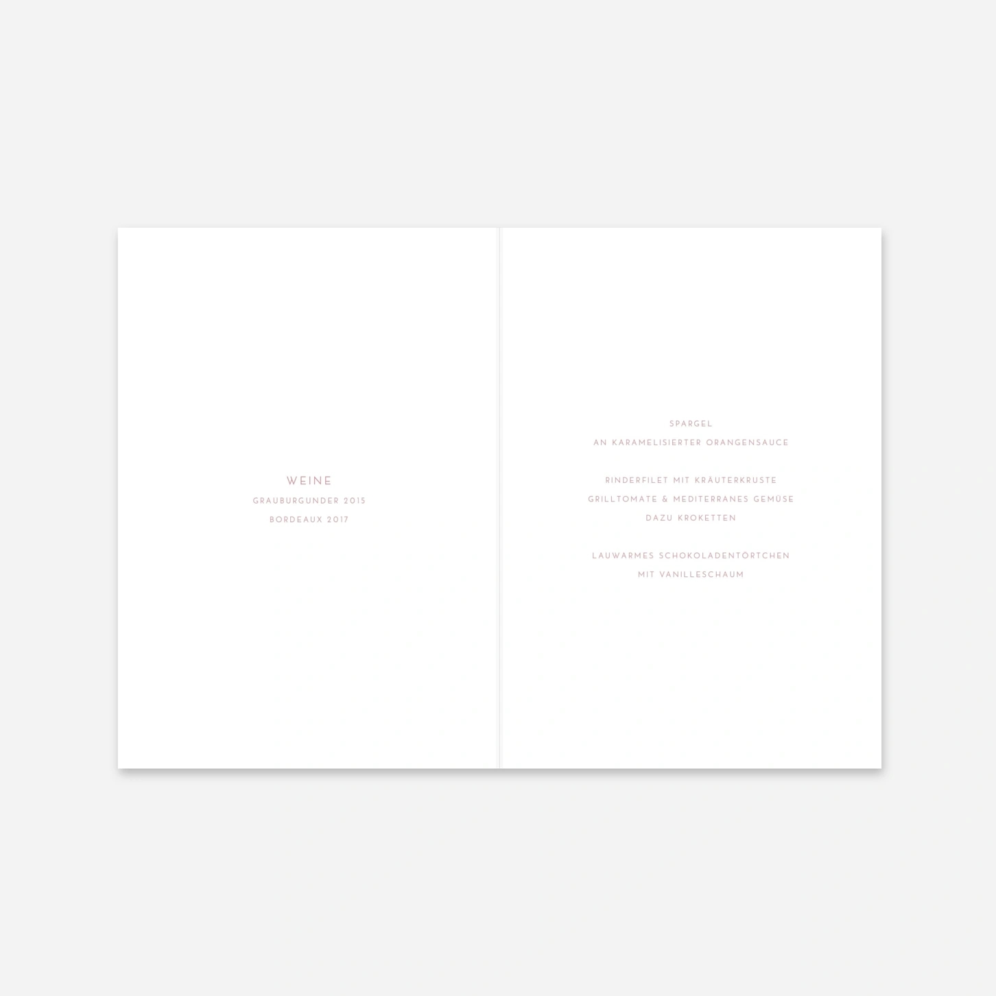 Menükarte Taufe Elegant Herz