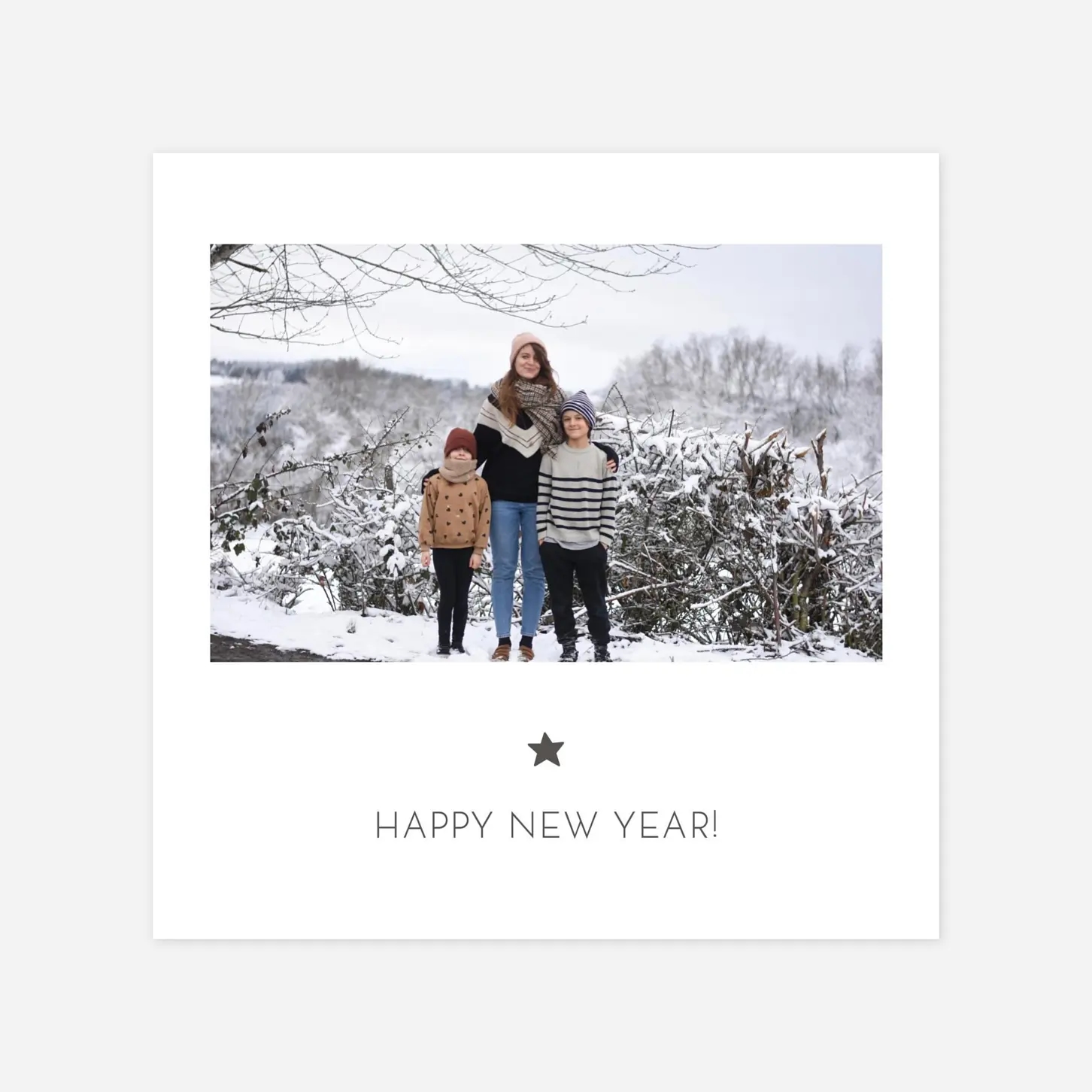 Weihnachtskarte Elegant Stern