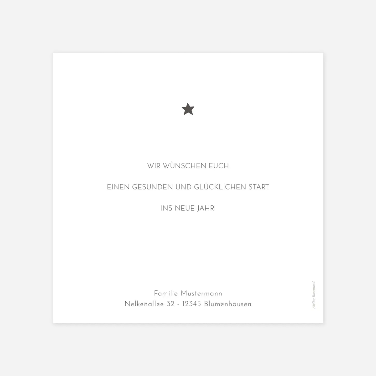 Weihnachtskarte Elegant Stern
