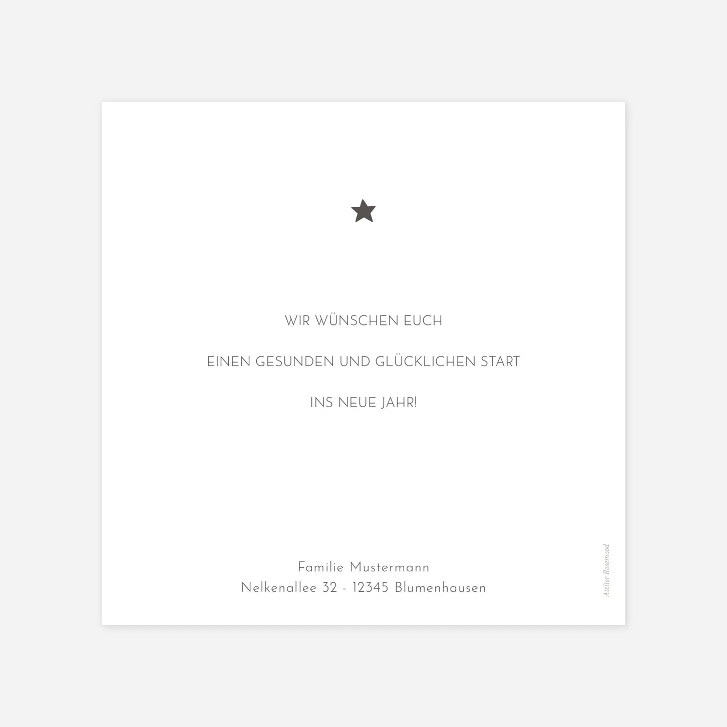Weihnachtskarte Elegant Stern