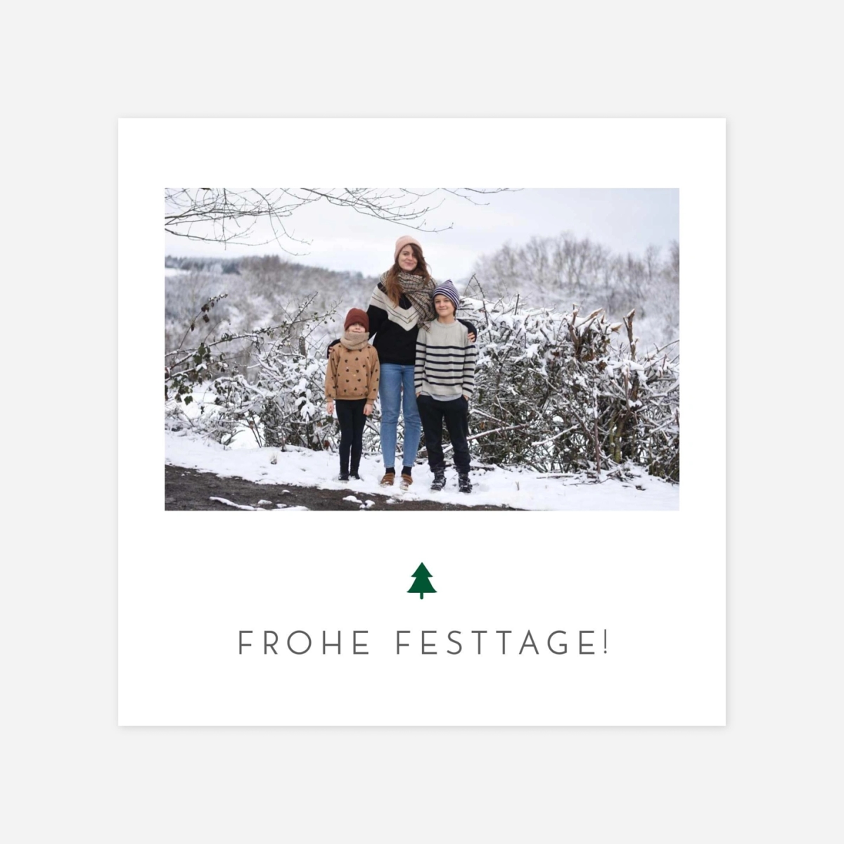 Weihnachtskarte Elegant Tannenbaum