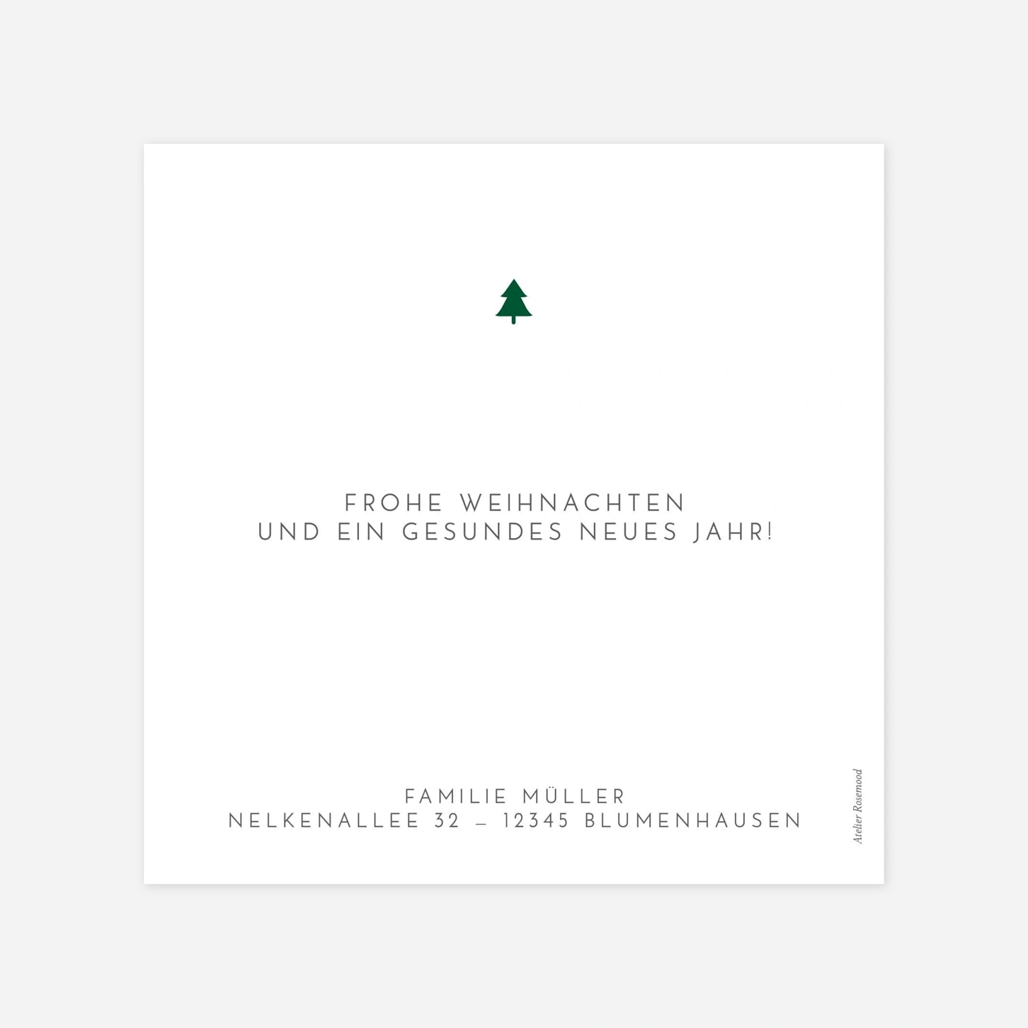 Weihnachtskarte Elegant Tannenbaum