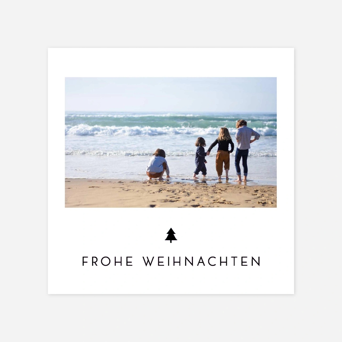 Weihnachtskarte Tannenbaum Gold