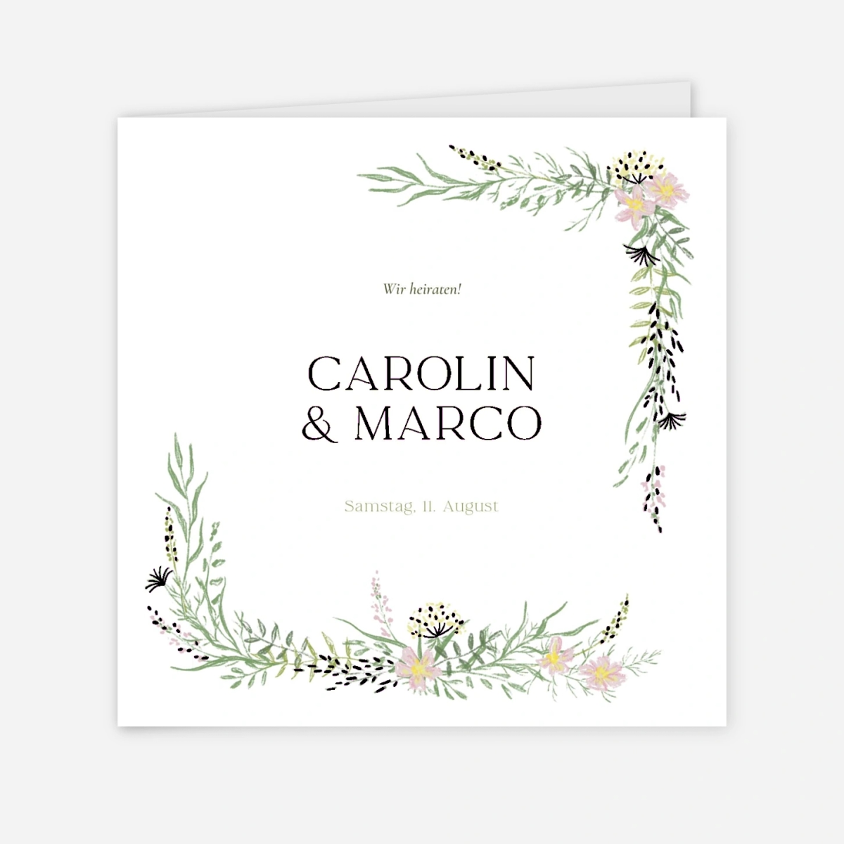 Hochzeitseinladung Élégance végétale