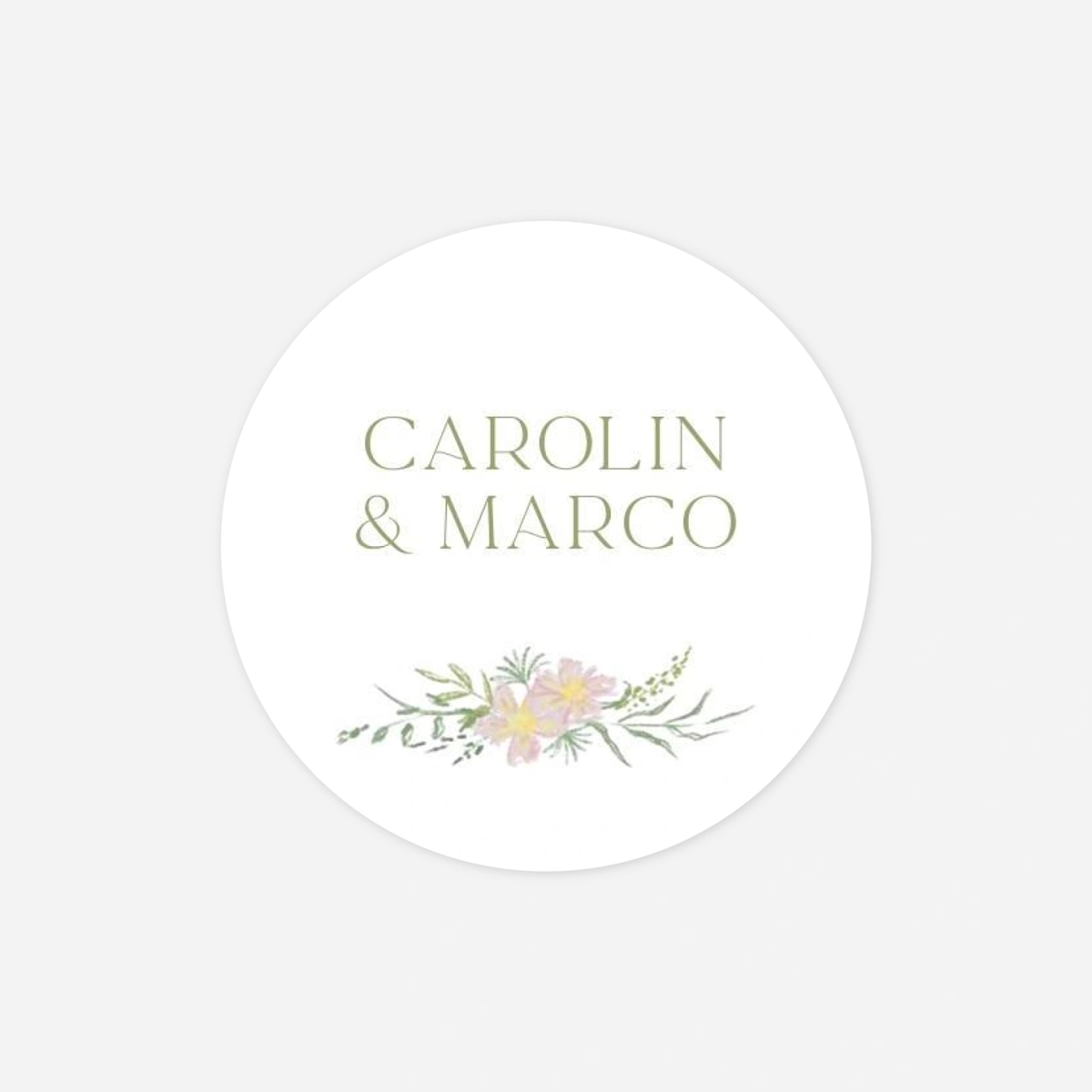 Geschenkaufkleber Hochzeit Élégance végétale