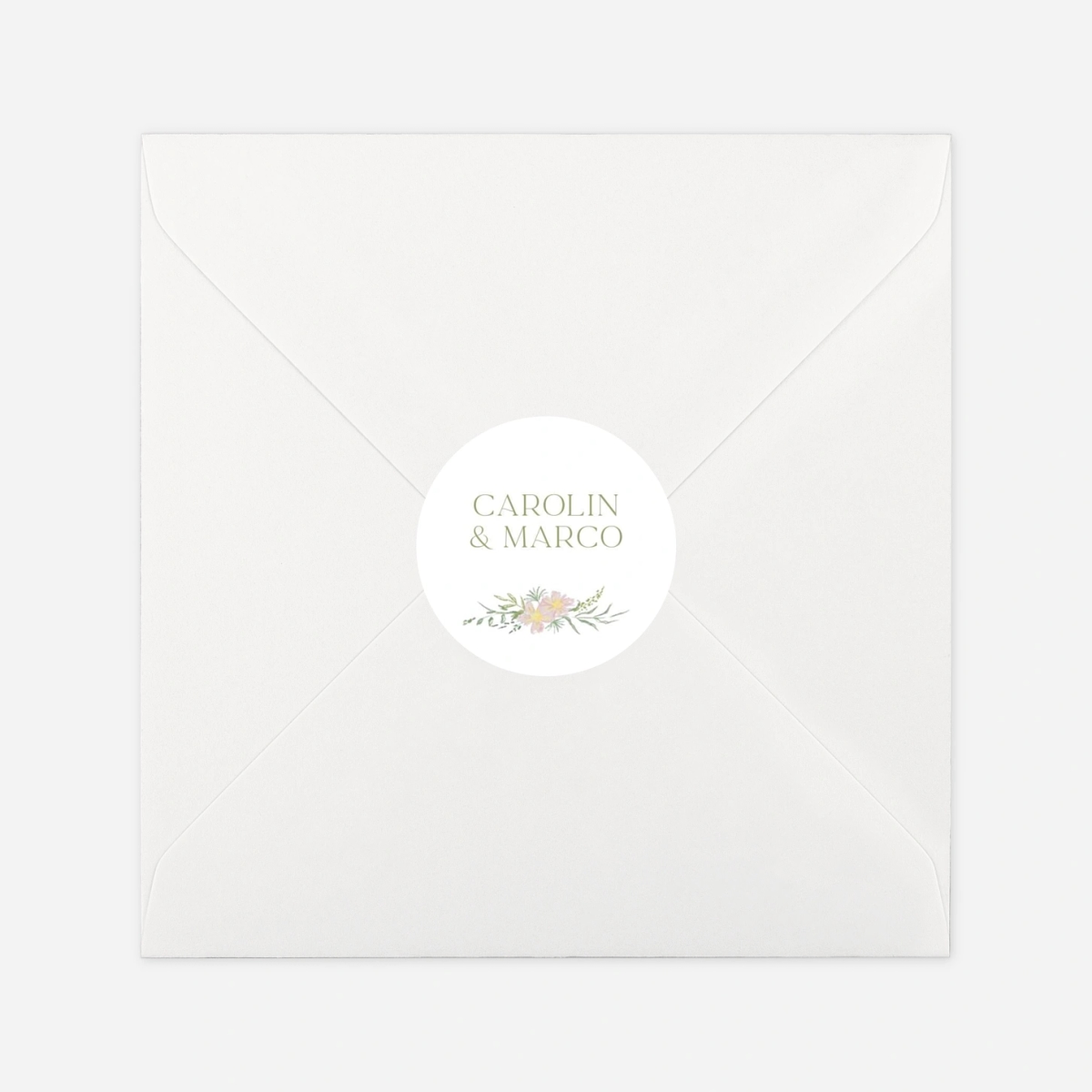 Geschenkaufkleber Hochzeit Élégance végétale