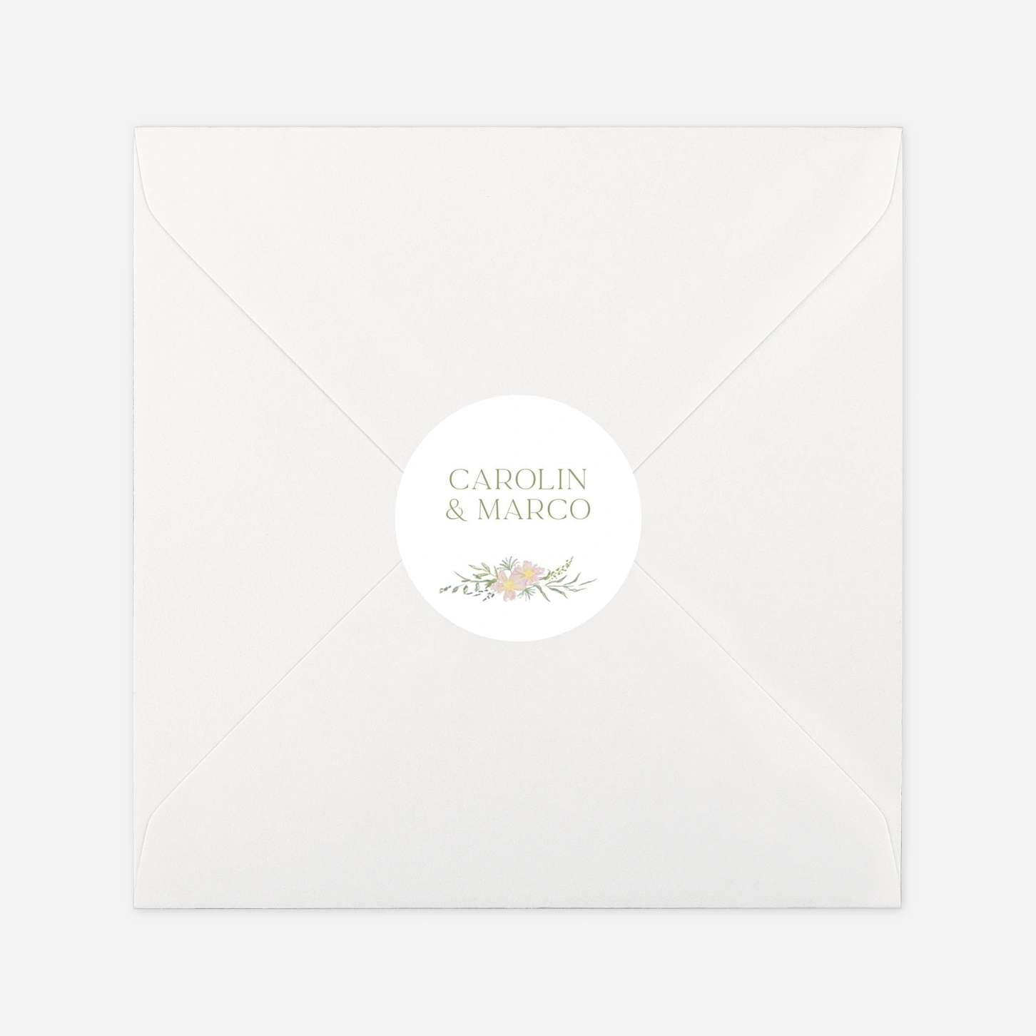 Geschenkaufkleber Hochzeit Élégance végétale