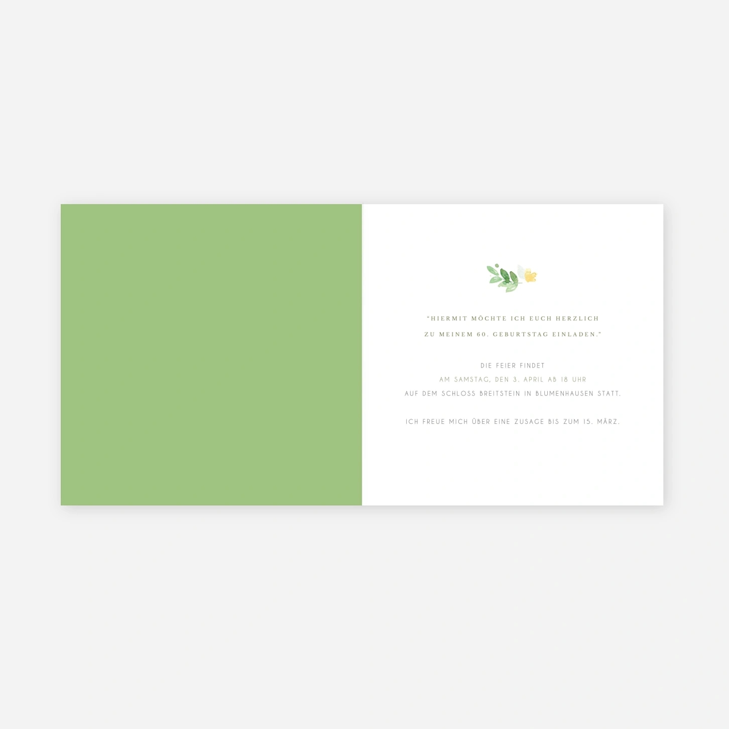 Geburtstagseinladung Englischer Garten