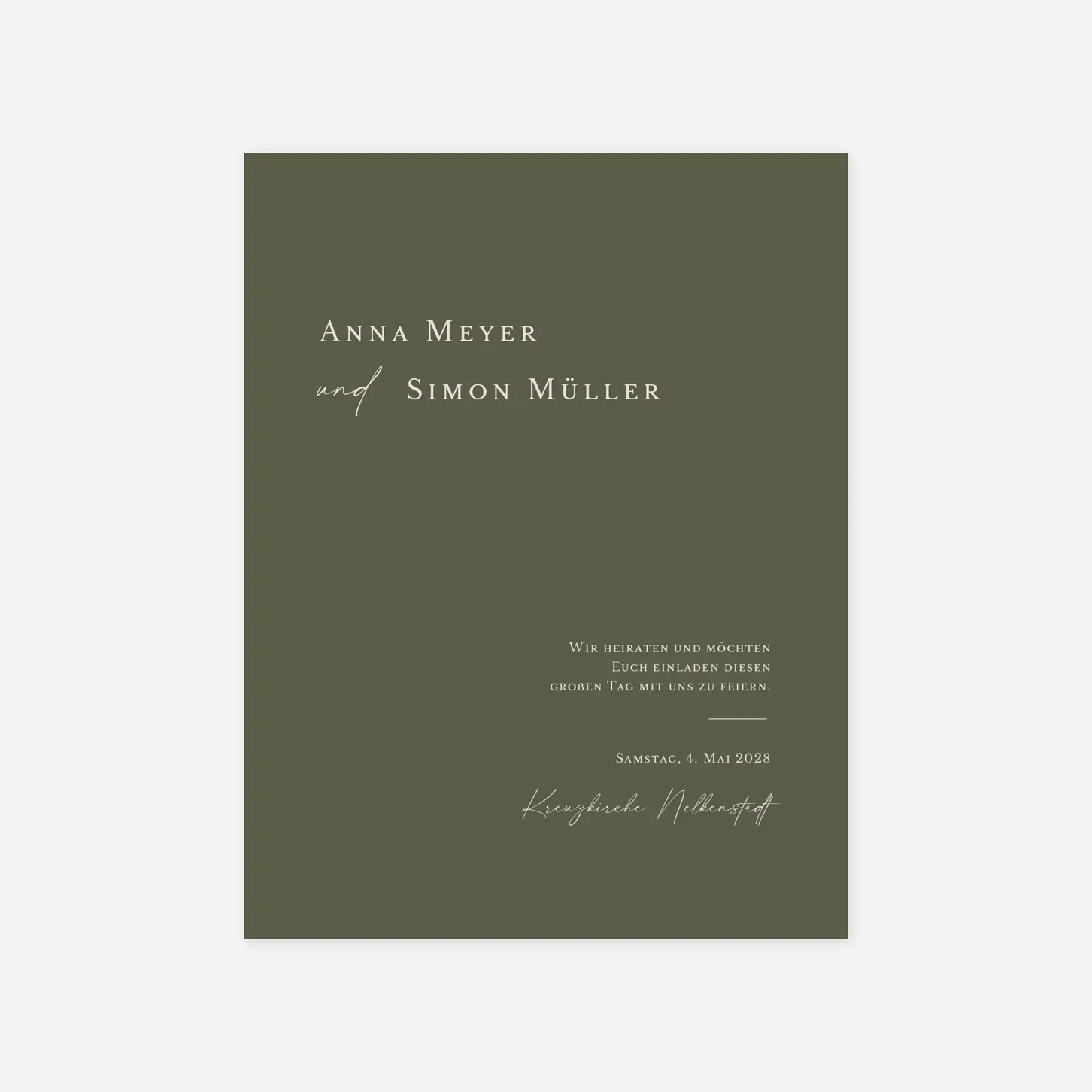 Hochzeitseinladung Engagement