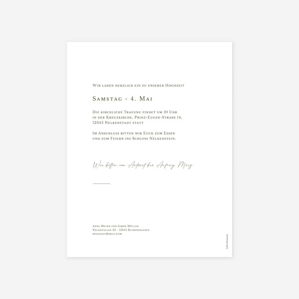 Hochzeitseinladung Engagement