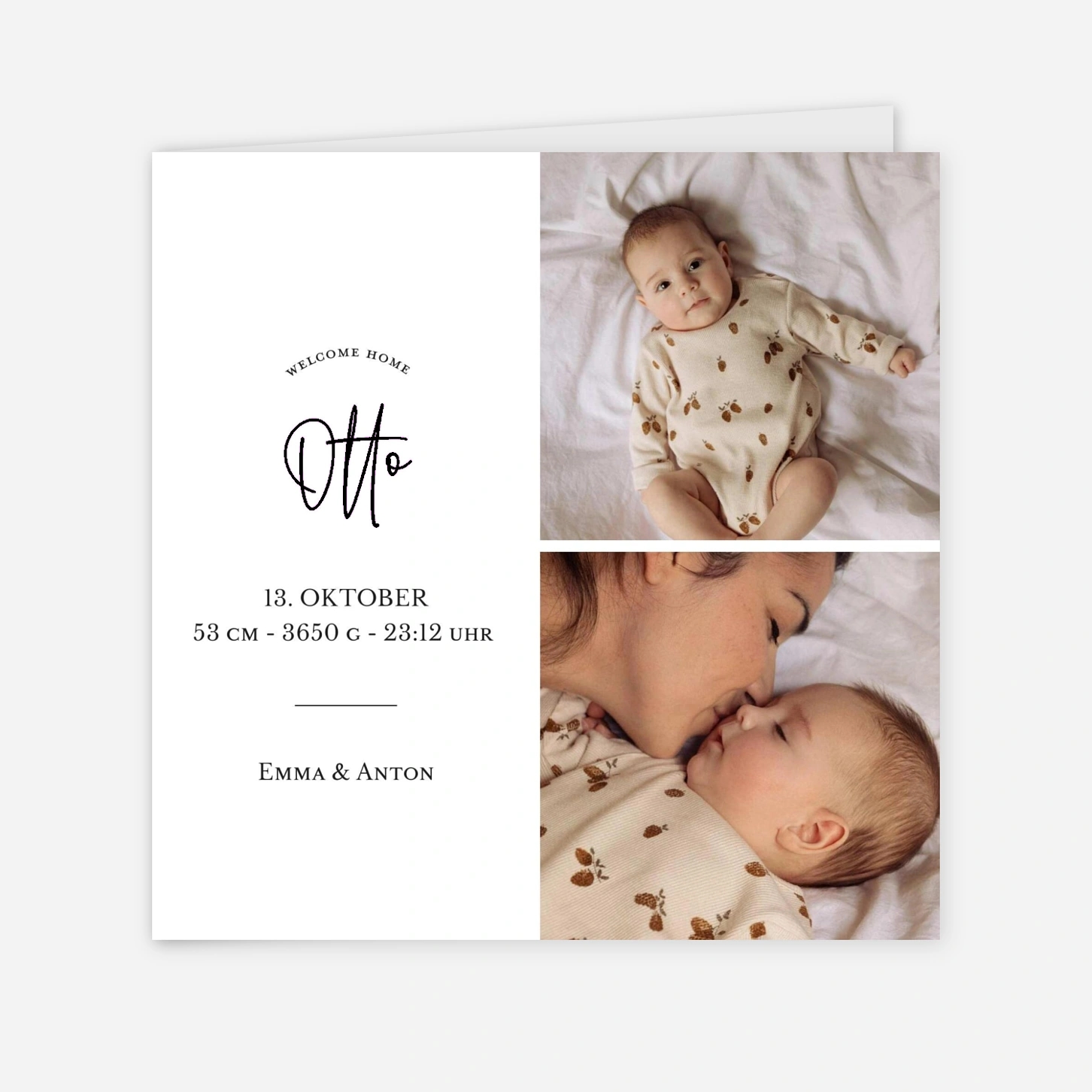 Geburtskarte Erster Augenblick