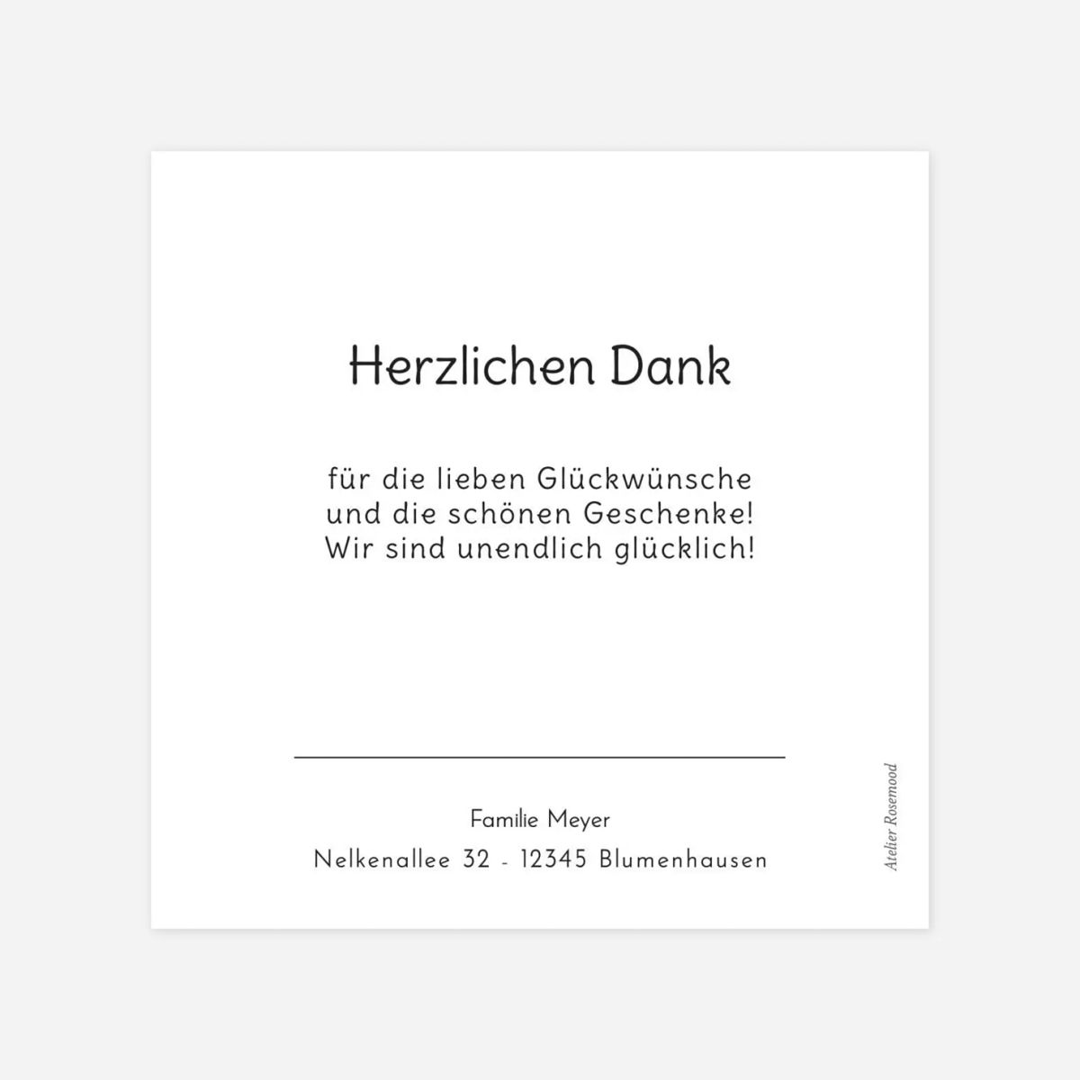 Dankeskarte Geburt Erste Erinnerungen