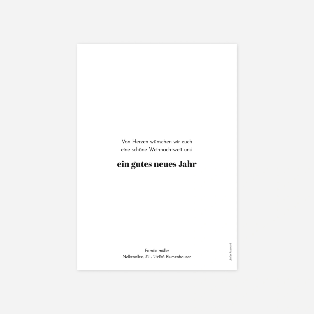 Weihnachtskarte Erster Tag