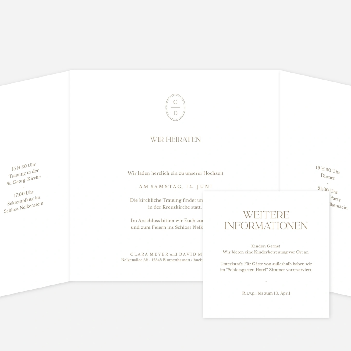 Hochzeitseinladung Elegant Shell