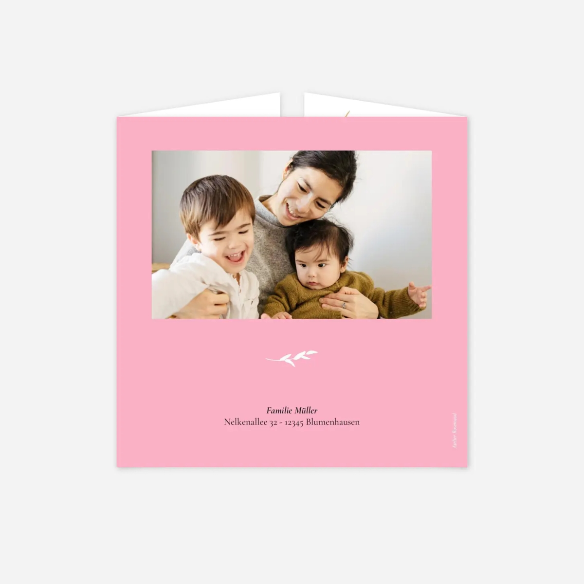 Geburtskarte Eukalyptuskranz