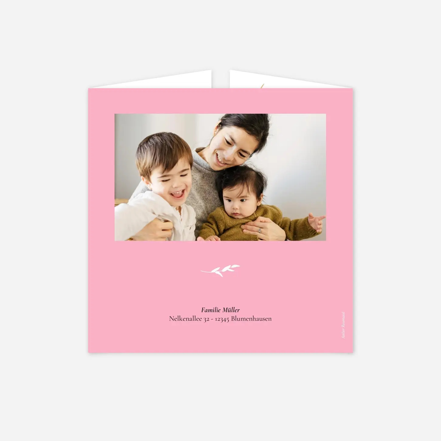 Geburtskarte Eukalyptuskranz