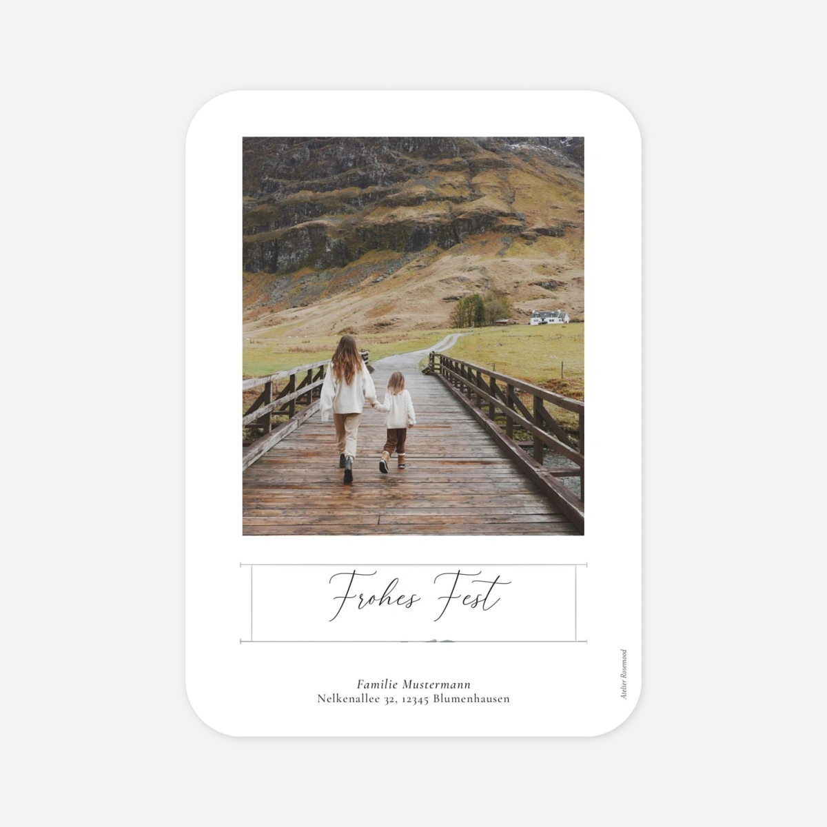 Weihnachtskarte Eukalyptuskranz