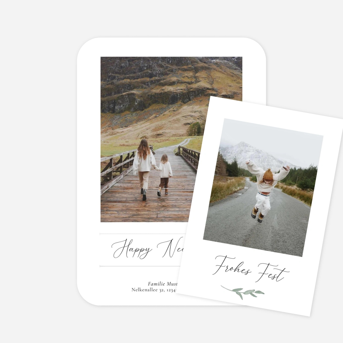 Weihnachtskarte Eukalyptuskranz